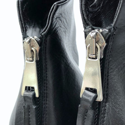 エレナ イアチ レザーサンダル ブラック バックジップ レディース サイズ36 ELENA IACHI 約22.5cm【AFC41】