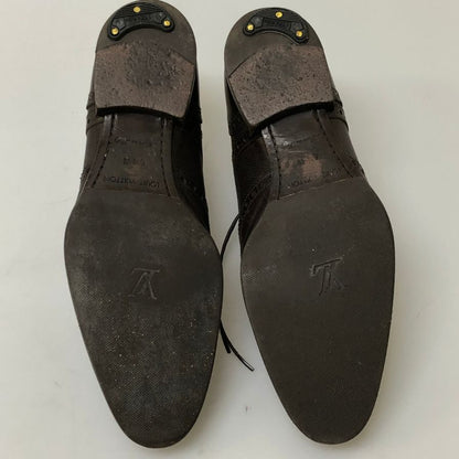ルイヴィトン グレインレザー ウイングチップ レースアップシューズ ST1019 メンズ サイズ6.5M ブラウン Louis Vuitton 約25.5cm【PTM2】