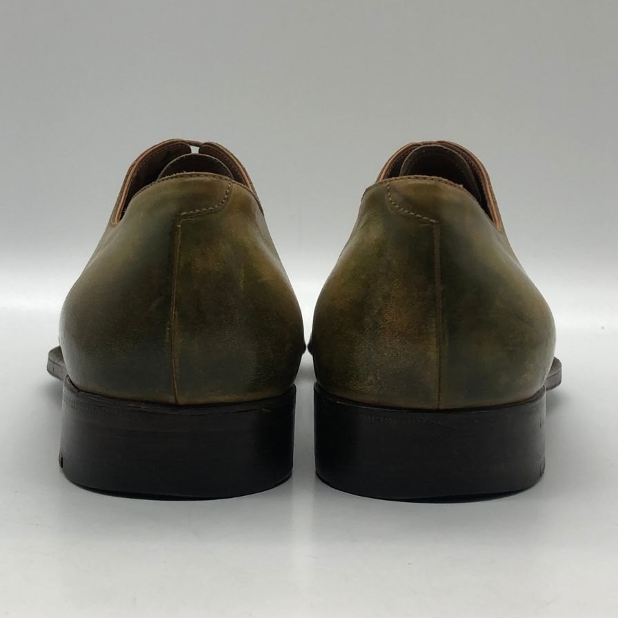 ベルルッティ パティーヌレザー ホールカット オルガ期 ライムグリーン系 サイズ6.5 メンズ Berluti 約25.0cm【PTM1】