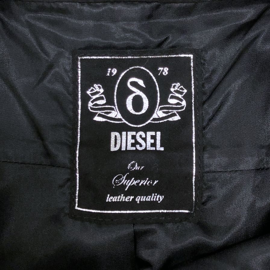 美品◆ディーゼル レザー ノースリーブ ワンピース 羊革 レディース サイズXS ブラック DISEL Dress and Impress 【AFB31】