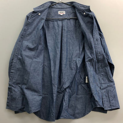 美品◆セロ シャツ シャンブレーサイズ15 メンズ ブルー系 SERO 【AFB39】