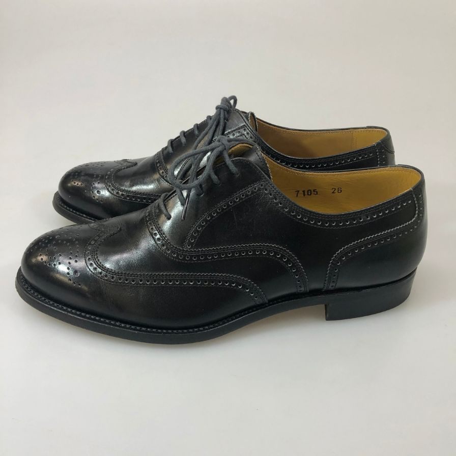 スコッチグレイン フルブローグ 7105 カーフ ブラック メンズ サイズ26EEE SCOTCH GRAIN 約26.0cm【YB3】