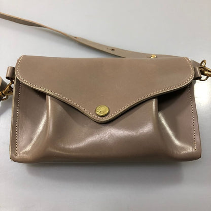 グレンロイヤル ショルダーバッグ ミディアムパース グレージュ ブライドルレザー ゴールド金具 メンズ GLENROYAL【AFI1】