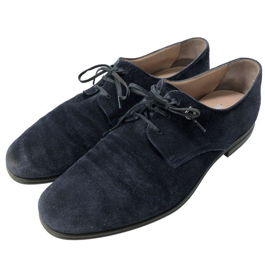フェラガモ レザーシューズ プレーントゥ スエード ネイビー UK7.5 3E FERRAGAMO 約26.0cm【AFC32】