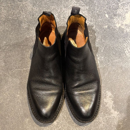 パラブーツ サイドゴアブーツ シャンフォート グレインレザー ブラック サイズUK6.5 Paraboot ブーツ 約25.5cm【LA】【中古】