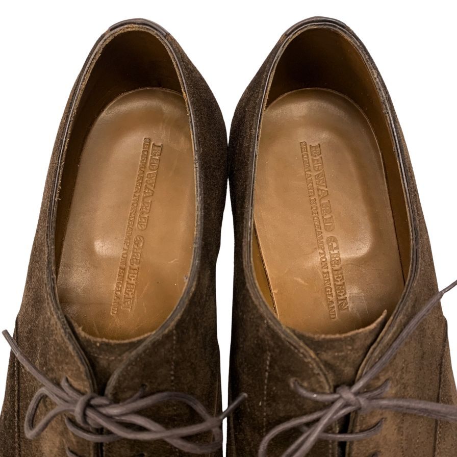 エドワードグリーン レザーシューズ チェルシー スエード ブラウン UK10.5 メンズ 革靴 シューツリー付き Edward Green ビジネスシューズ 約29.0cm【LA】【中古】