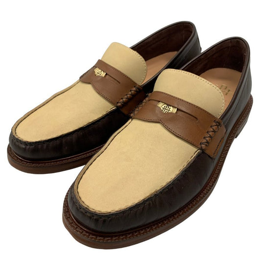 コールハーン レザーシューズ C37771 クラシックス ピンチ ペニーローファー ブラウンアイボリーコンビ US8 COLE HAAN 約26.0cm【AFD13】