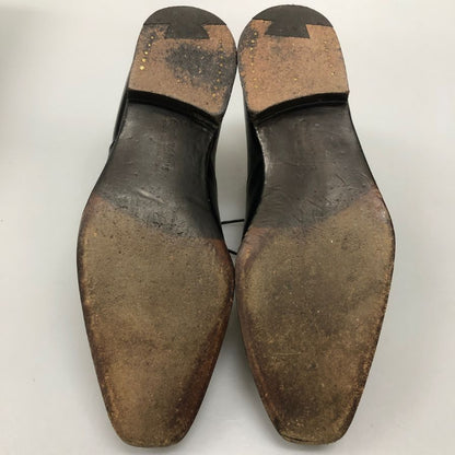 クロケット&ジョーンズ オードリー レザーシューズ 29447 ストレートチップ サイズ7.5D メンズ ブラックカーフ CROCKETT&JONES AUDLEY ビジネスシューズ 約26.0cm【LA】【中古】