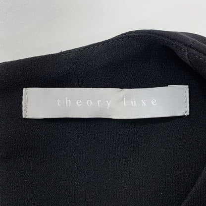 美品◆セオリー リュクス ジレ レイヤード風 ワンピース 03-6205530 サイズ38 ブラック レディース theory 【AFB1】