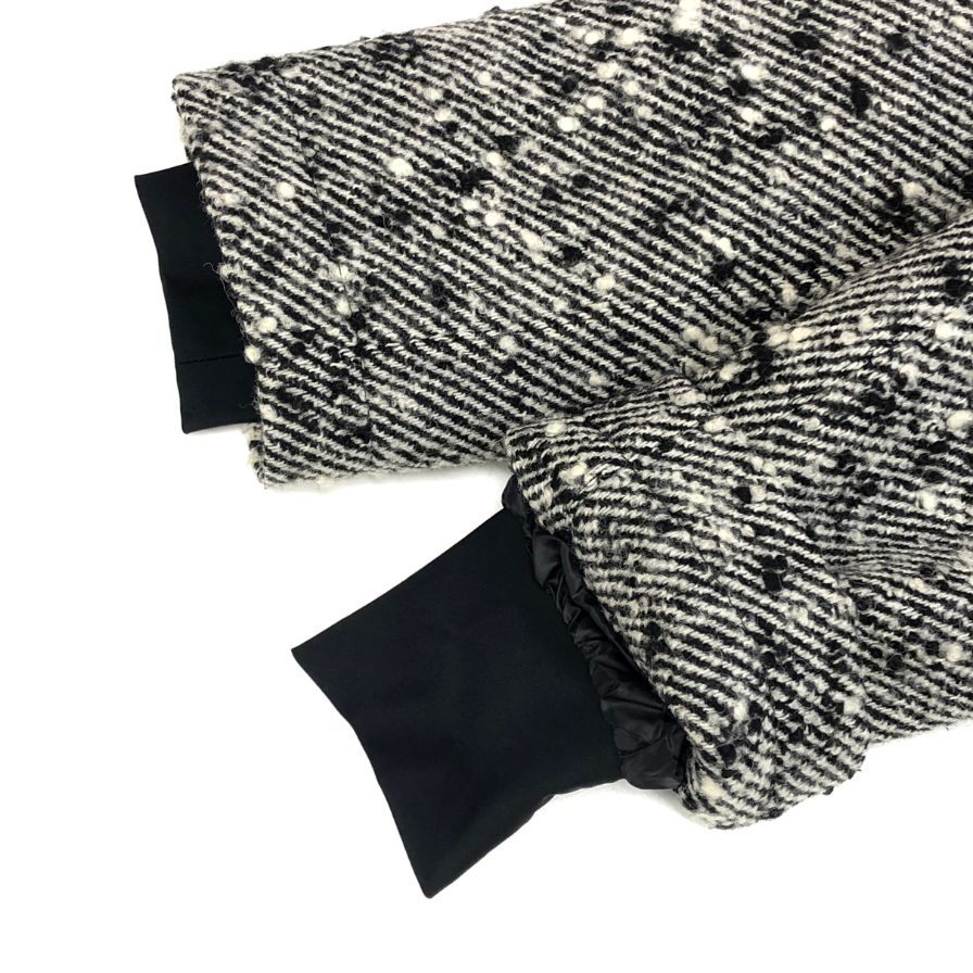 美品◆ヘルノ コート ラミナー ツイード ウール 中綿 ハーフ丈 ジャケット グレー メンズ サイズ42 HERNO Laminar 【AFA9】