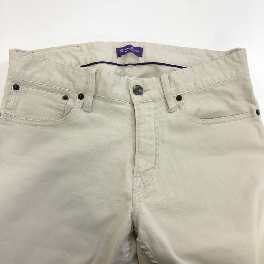 ラルフローレン チノパン パープルレーベル レザータグ メンズ ベージュ サイズ30/32 RALPH LAUREN 【AFB6】
