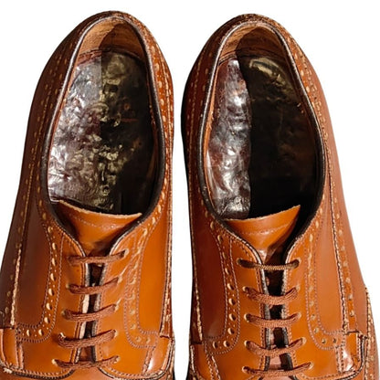 チャーチ レザーシューズ 3都市 ウイングチップ ブラウン サイズUK60F church ビジネスシューズ 約25.5cm【LA】【中古】