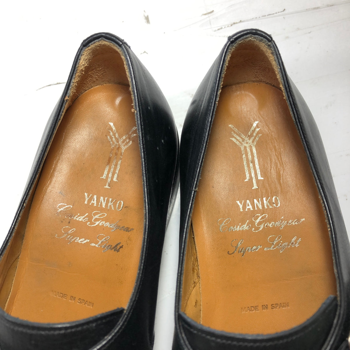 ヤンコ レザーシューズ シングルモンク ブラック メンズ サイズ5.5 YANKO 約24.0cm【AFC32】