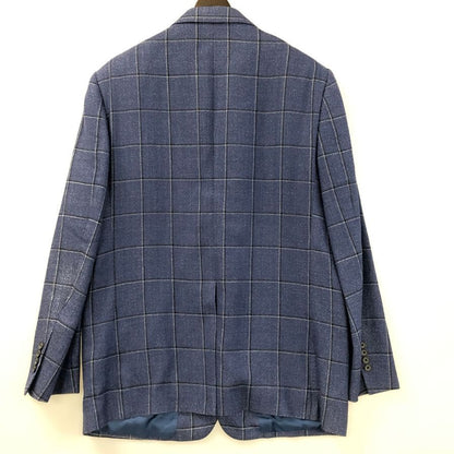 美品◆ブルックス ブラザーズ テーラードジャケット シングル 2B ブルー チェック柄 REGENT サイズ44 メンズ Brooks Brothers 【AFA21】