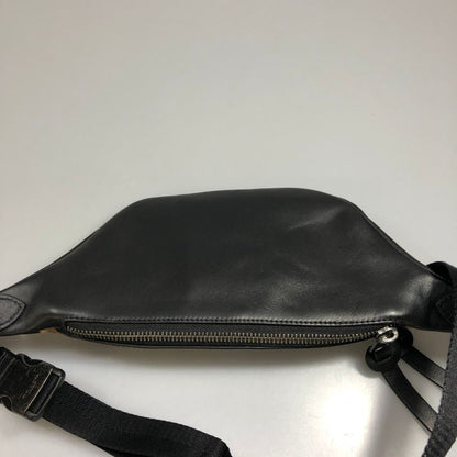 コーチ ウエストバッグ シグネチャー レザー ファスナー ブラウン×ブラック COACH【AFE6】
