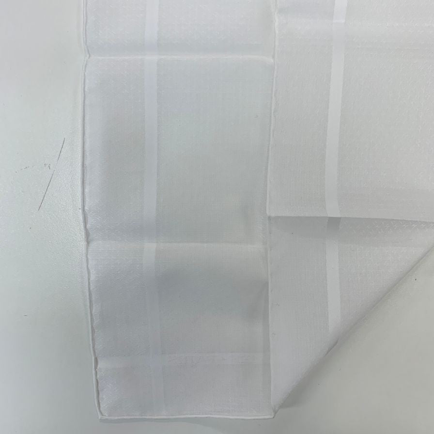 エルメス ハンカチ コットン100% ホワイト レディース HERMES【AFI18-3】【中古】
