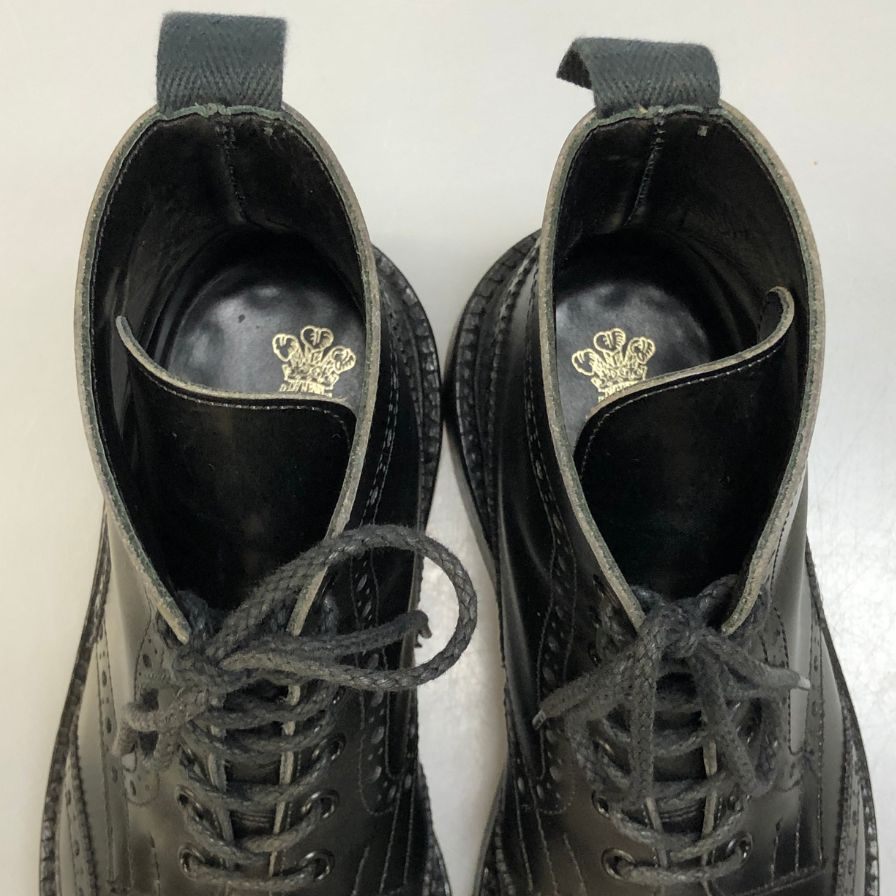 トリッカーズ 5634 ストゥー ウィングチップ メンズ サイズ 5 ブラック Trickers 約24.0cm【AFD9-2】