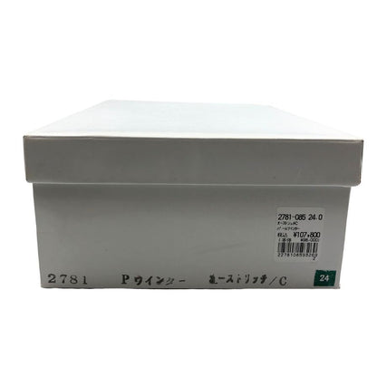 新宿屋 レザースニーカー オーストリッチ 2781-085 レッド×ホワイト 24.0cm レディース shinjukuya 約24.0cm【7-5】