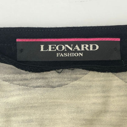 美品◆レオナール カーディガン 総柄 レディース サイズLL LEONARD 【AFB6】