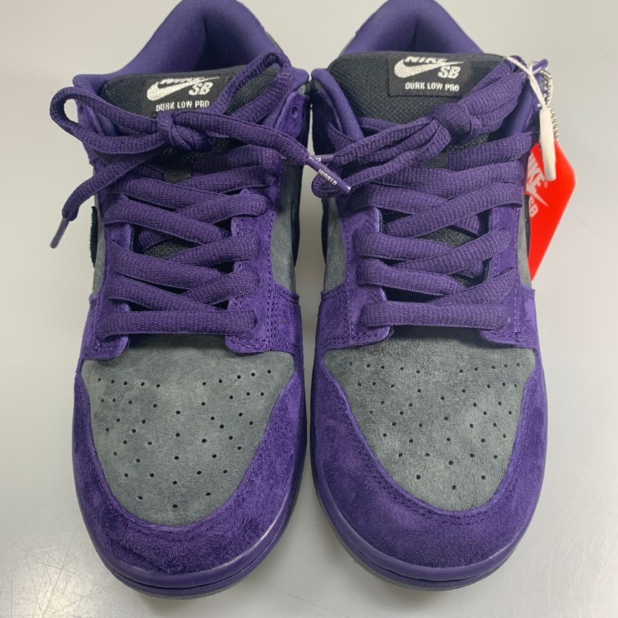 ナイキ×シュプリーム スニーカー ダンク ロー  HQ8487-500 スエード パープル×グレー サイズUS8 NIKE×Supreme 約26.0cm【AFD1】