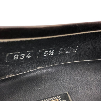 ジャンニ ヴェルサーチ クチュール レザーシューズ シングルモンク ベルト ストラップ ブラウン サイズ5.5 GIANNI VERSACE 約24.5cm【PTM3】