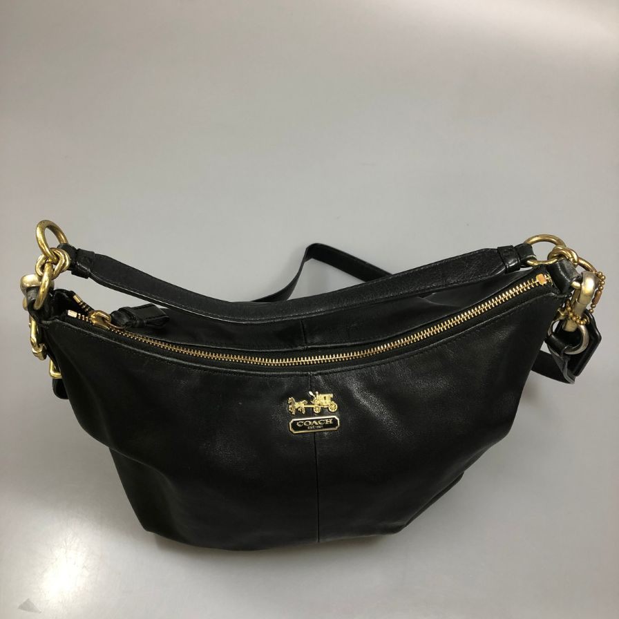 コーチ ショルダーバッグ マディソン ホーボー レザー ブラック レディース 15959 COACH【AFE5】