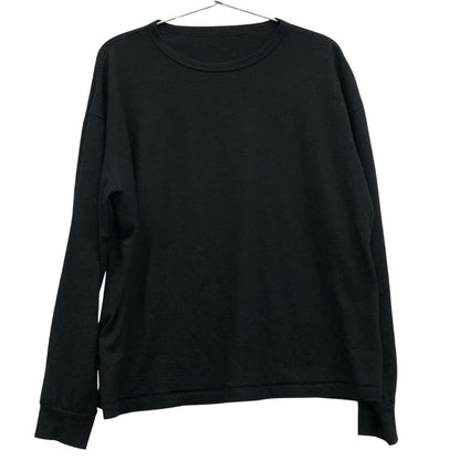 中古◆シンヤ ロングスリーブ カットソー 日本製 ウール100% メンズ サイズ3 ブラック SHINYA 【AFB19】