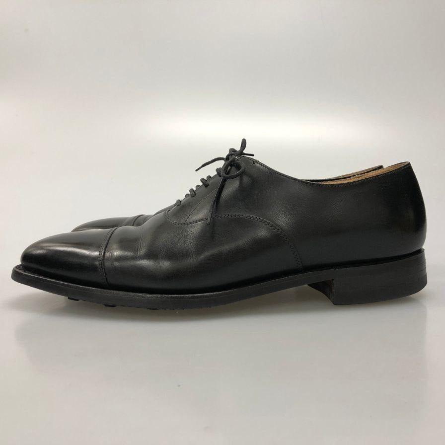 クロケット&ジョーンズ シップス別注 ストレートチップ ハラム 348ラスト サイズ7E ブラック CROCKETT&JONES HALLAM SHIPS ビジネスシューズ 約25.5cm【LA】【中古】