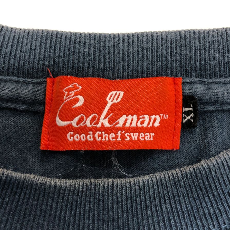 中古■クックマン バックプリントTシャツ  ネイビー メンズ  XL COOKMAN 【AFB7】