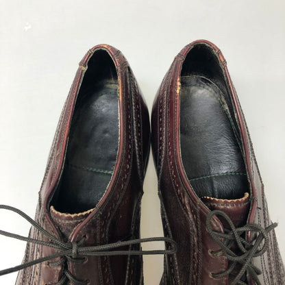 フローシャイム レザーシューズ フルブローグ ガラスレザー バーガンディ メンズ サイズ表記なし FLORSHEIM 約不明cm【AFC5】