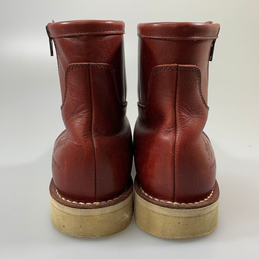 ダナー D914107 サイドジップ ブーツ ワークホース メンズ サイズ8 ブラウン  Danner 約26.0cm【AFC6】