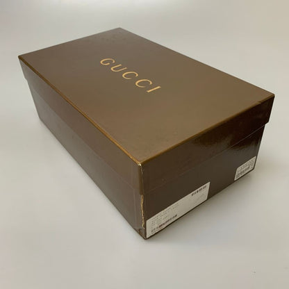 グッチ スリッポン GGストラップ プレーントゥ 09106 カーフ メンズ ブラック サイズ39.5E GUCCI 約25.0cm【AFD2】