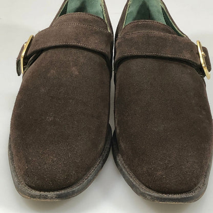 ジョセフチーニー レザーシューズ シングルストラップ スエード WALTER メンズ サイズUK7.5 ブラウン JOSEPH CHEANEY 約26.5cm【AFC41】