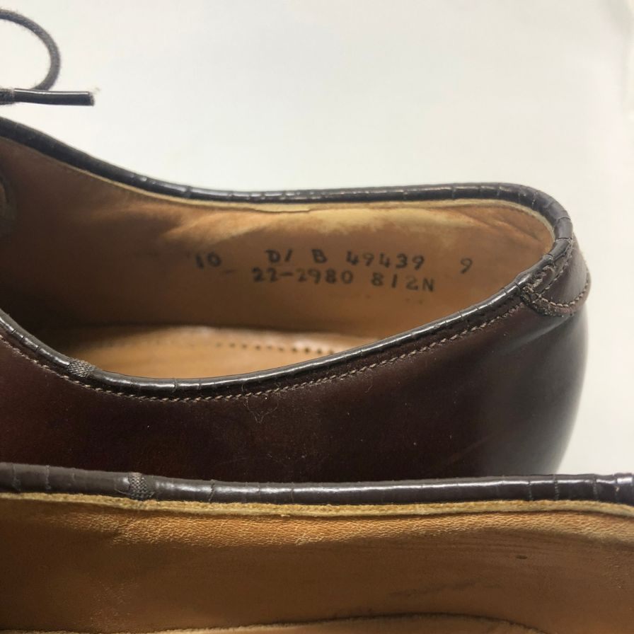 ジョンストン＆マーフィー レザーシューズ ストレートチップ オプティマ カーフ ブラウン メンズ サイズ10D Johnston&Murphy 約28.0cm【AFC1】