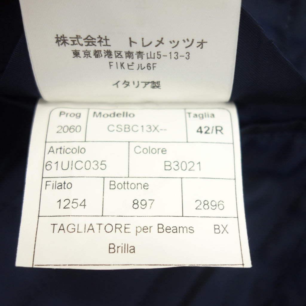 美品◆タリアトーレ チェスターコート 3B ウール CSBC13X ネイビー サイズ42R TAGLIATORE メンズ【AFB2】