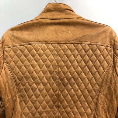 中古◆ジュンハシモト 13AW レザーキルティングジャケット ラムレザー ベージュ メンズ サイズ3 LET1016 【AFG1】