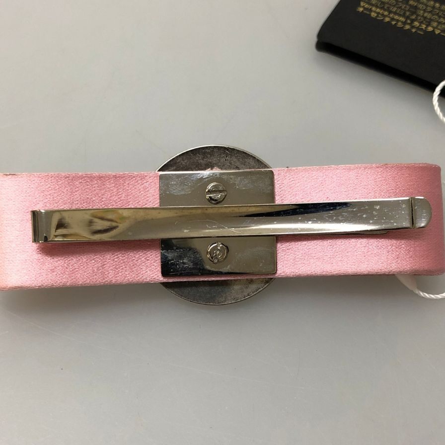 ヴェルサーチ バレッタ ピンク メデューサ シルバー金具 レディース VERSACE