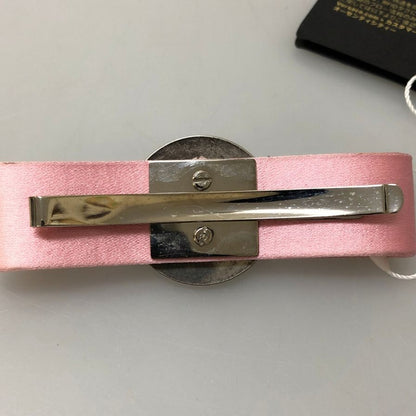 ヴェルサーチ バレッタ ピンク メデューサ シルバー金具 レディース VERSACE