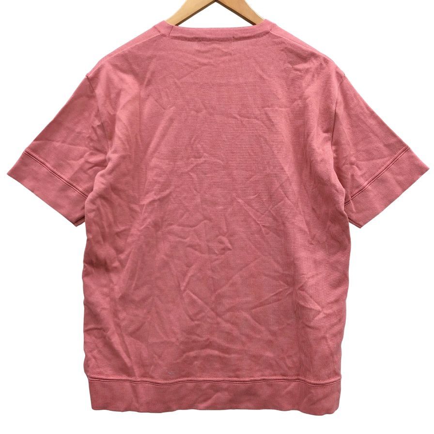 極美品◆ナノユニバース ラウンドネック コットン ニット Ｔシャツ メンズ サイズＬ紫系 nano Universe 【AFB26】