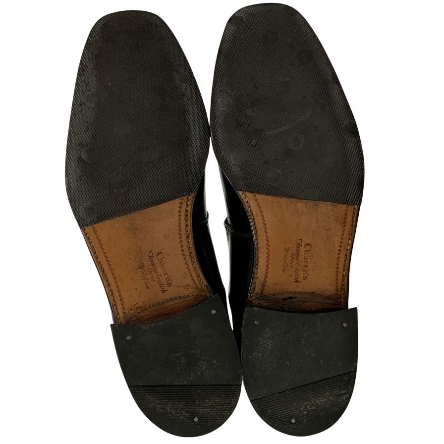 チャーチ レザーシューズ ウェストバリー シングルモンク ストラップ メンズ サイズ8 ブラック CHURCH'S Westbury 約27.0cm【AFC42】