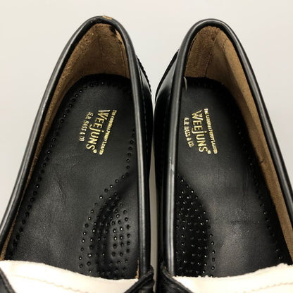 ジーエイチバス ローファー ウィージャンズ サイズ6 メンズ ブラック ホワイト G.H.Bass&Co. WEEJUNS LARSON 約24.5cm【AFD5】