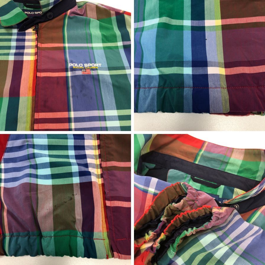 中古◆ラルフローレン ポロスポーツ 国内正規 スイングトップ マドラスチェック ブルゾン メンズ サイズM マルチカラー  RALPH LAUREN POLO SPORTS 【AFB34】