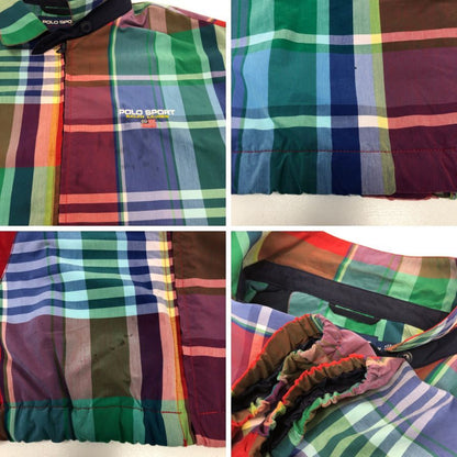 中古◆ラルフローレン ポロスポーツ 国内正規 スイングトップ マドラスチェック ブルゾン メンズ サイズM マルチカラー  RALPH LAUREN POLO SPORTS 【AFB34】