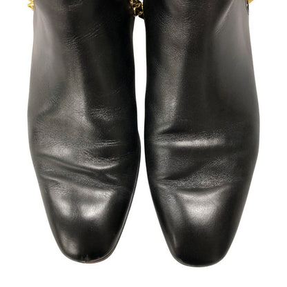 クリスチャンルブタン サイドゴアブーツ スタッズ ブラック レディース サイズ37.5 Christian Louboutin 約24.0cm【AFC41】