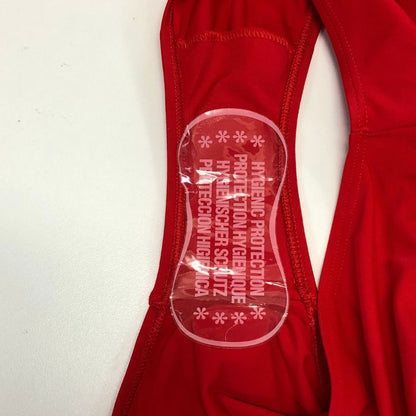 ヴェルサーチ スイムウェア ハイレグ レッド メデューサ レディース サイズ1 VERSACE【AFI16】【中古】