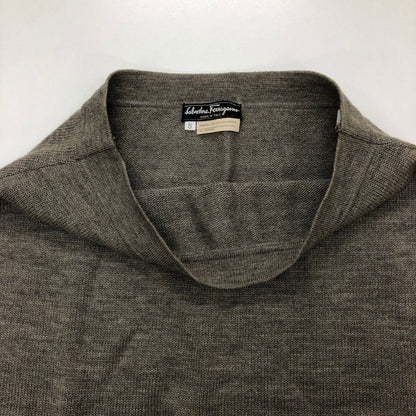 サルヴァトーレ フェラガモ スカート ラナウール100% Sサイズ グレージュ ヴィンテージ Salvatore Ferragamo【AFB18】
