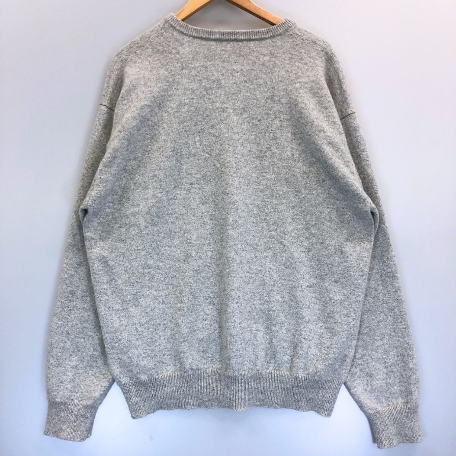 中古◆ヨネトミ カシミヤニット Vネック メンズ グレー サイズ4 YONETOMI 【AFB3】