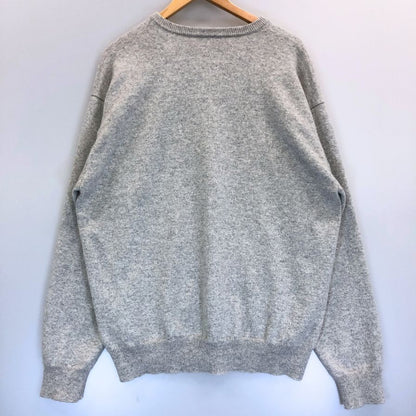 中古◆ヨネトミ カシミヤニット Vネック メンズ グレー サイズ4 YONETOMI 【AFB3】