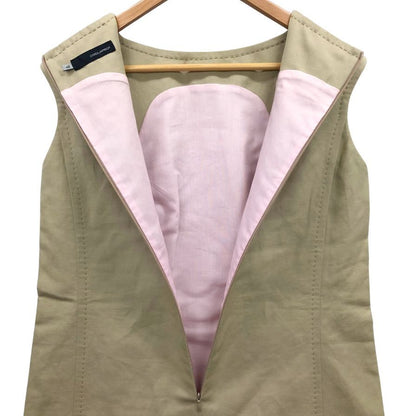 中古◆ディースクエアード ノースリーブ ワンピース コットン＆リネン レディース サイズ42 カーキ DSQUARED2 【AFB22】