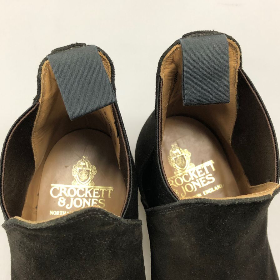 クロケット＆ジョーンズ チェルシー ブラック スエード サイズUK7.5 Crockett&Jones スエードシューズ 約26.0cm【LA】【中古】